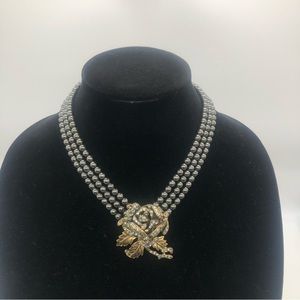 Heidi Daus Beaded Crystal Floral Necklace